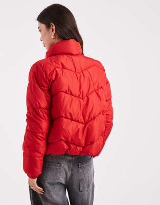 Vero Moda Puffer Jacket In Red
