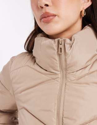 Vero Moda Puffer Jacket In Brown