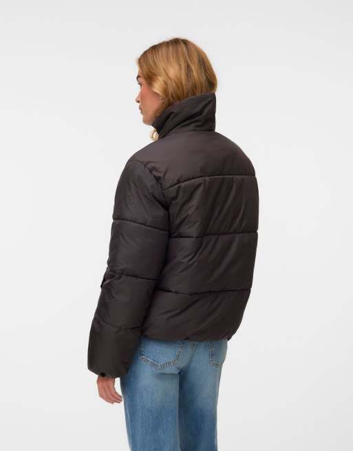 Vero Moda pufferjack in chocoladebruin, 2 van 5