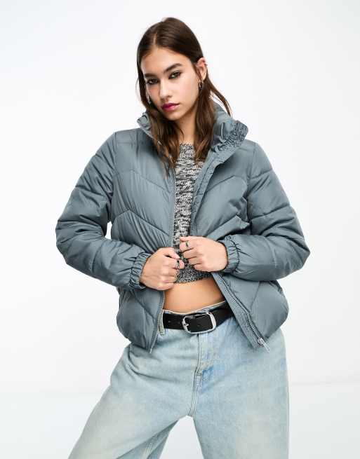 Vero Moda - Pufferjack in grijs