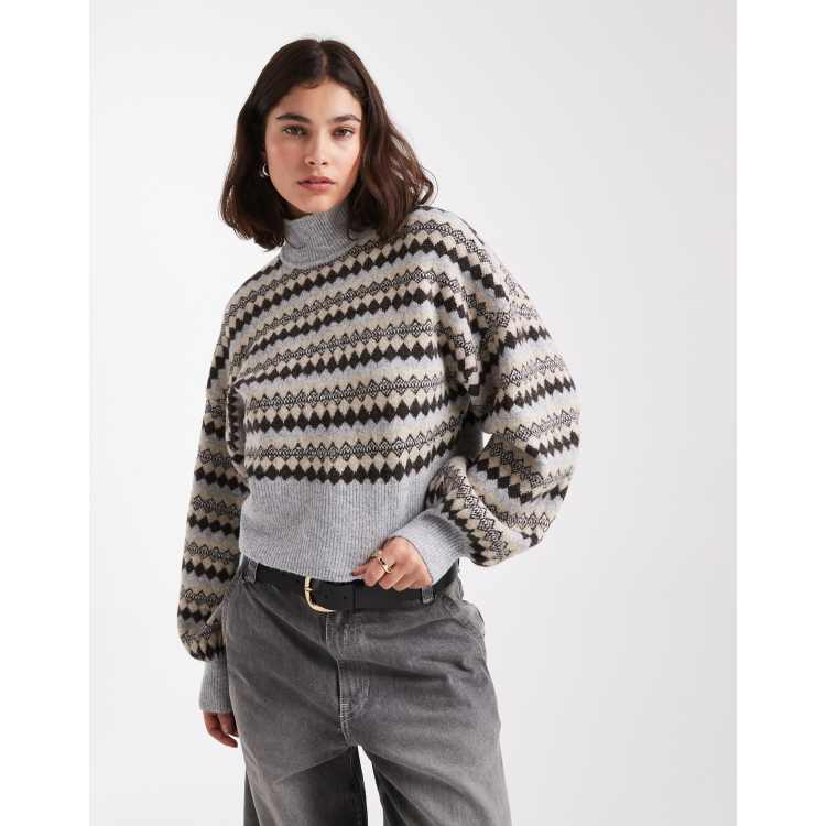 Pull Femme Beige Maille Torsadée - Laine/coton Taille M (40-42) Occasion Parfait état