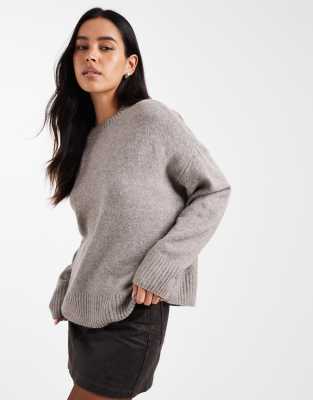Vero Moda - Pull doux à col rond - Moon Rock-Neutre