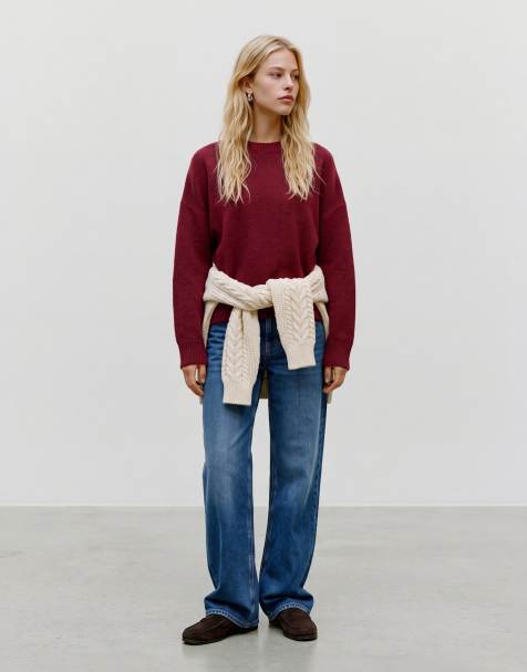 Vero Moda pull doux à col rond rouge - view 1