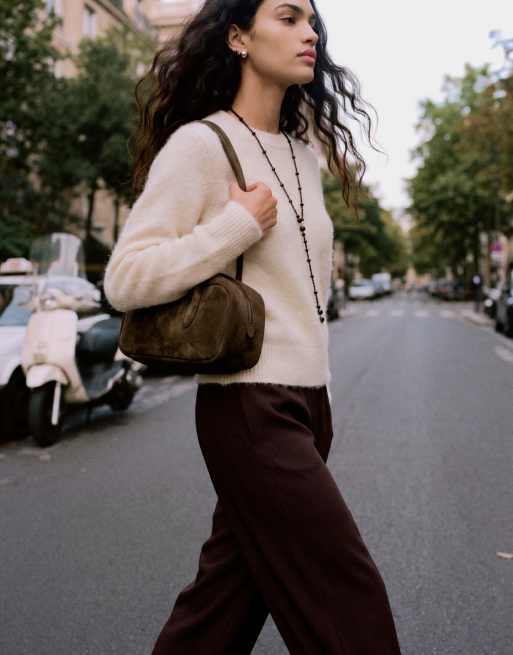 Vero Moda pull en maille douce et duveteuse à col rond crème, 5 de 6