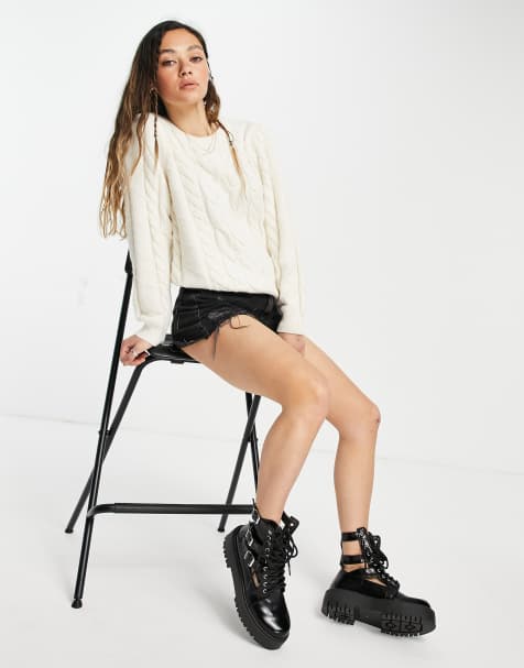Vero Moda - Pull en maille torsadée - Crème - view 1