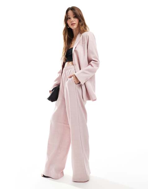 Vero Moda pull on trouser co-ord in rose pink
