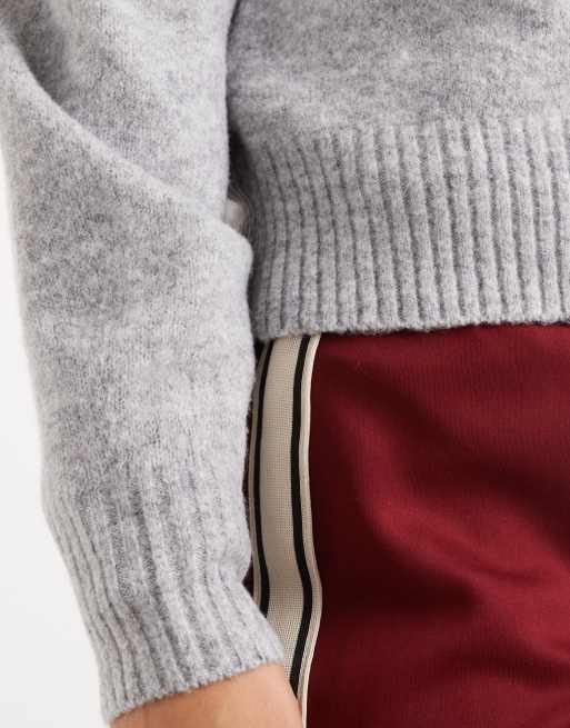 Vero Moda - Pull oversize doux à col V - Gris chiné, 4 de 4