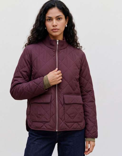 Vero Moda quiltad jacka i fudge, 3 av 6