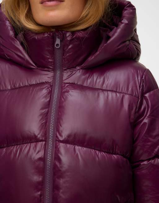 Vero Moda quiltad jacka i vinröd, 4 av 5