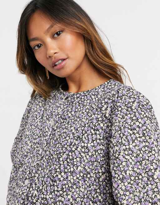 Vero quilted jacket in floral print ASOS