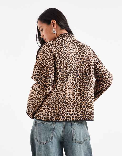 Vero Moda quilted jacket in leopard print, 2 of 4