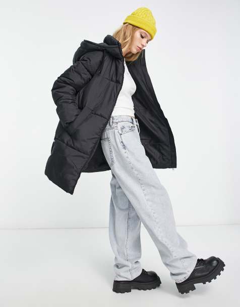 Vero Moda quilted puffer in black