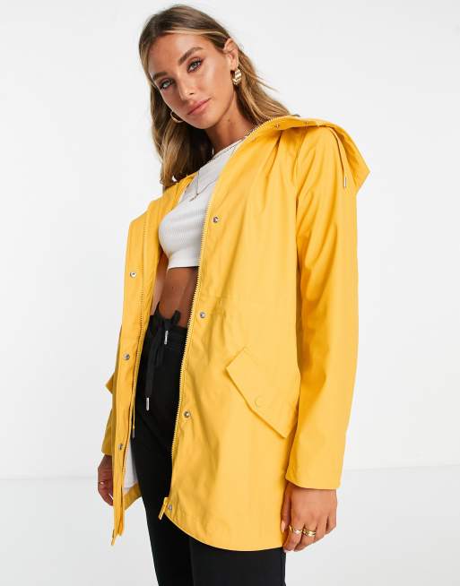 Asos yellow cheap raincoat