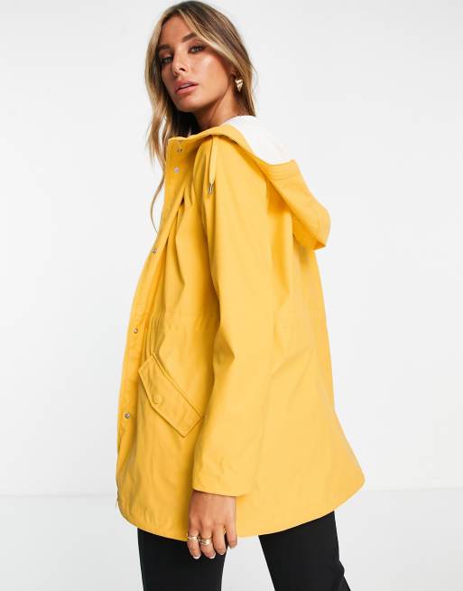 Asos store yellow raincoat