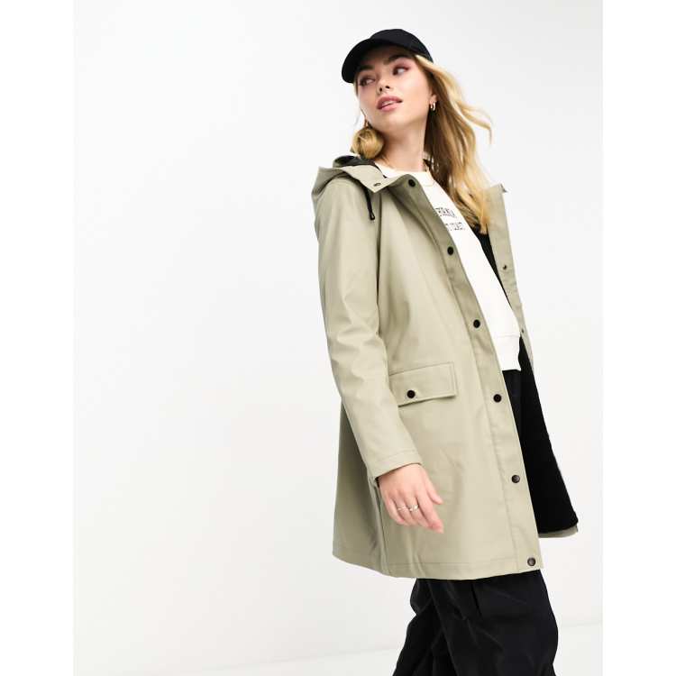 Womens khaki outlet raincoat