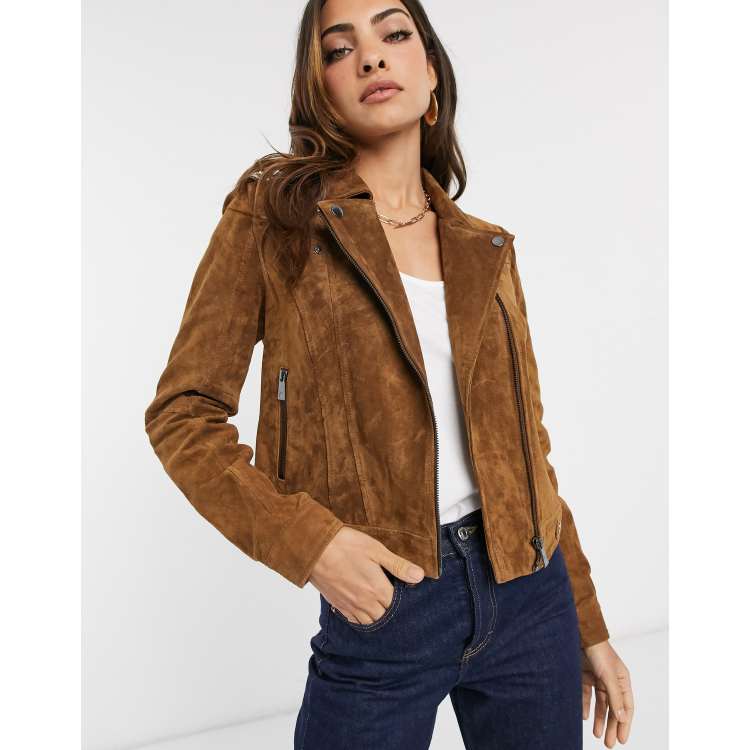 Real suede sales jacket womens