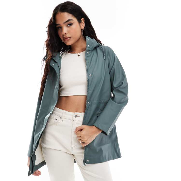 Vero moda regenjas groen new arrivals
