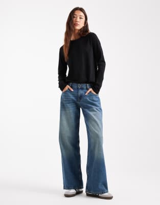 Vero Moda Relaxed Fit Long Sleeve T-shirt In Black