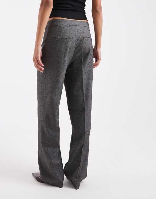 Vero Moda relaxed fit tailored pants in dark gray melange - part of a set, 3 of 5