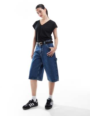 Vero Moda Relaxed Oversized V-neck T-shirt In Black