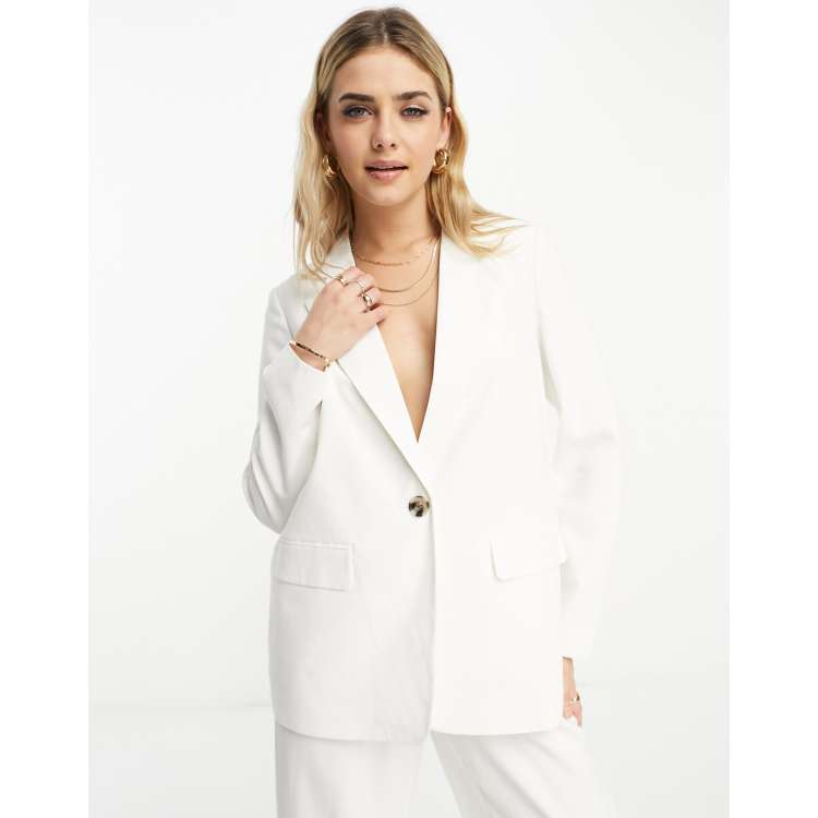 White 2024 relaxed blazer