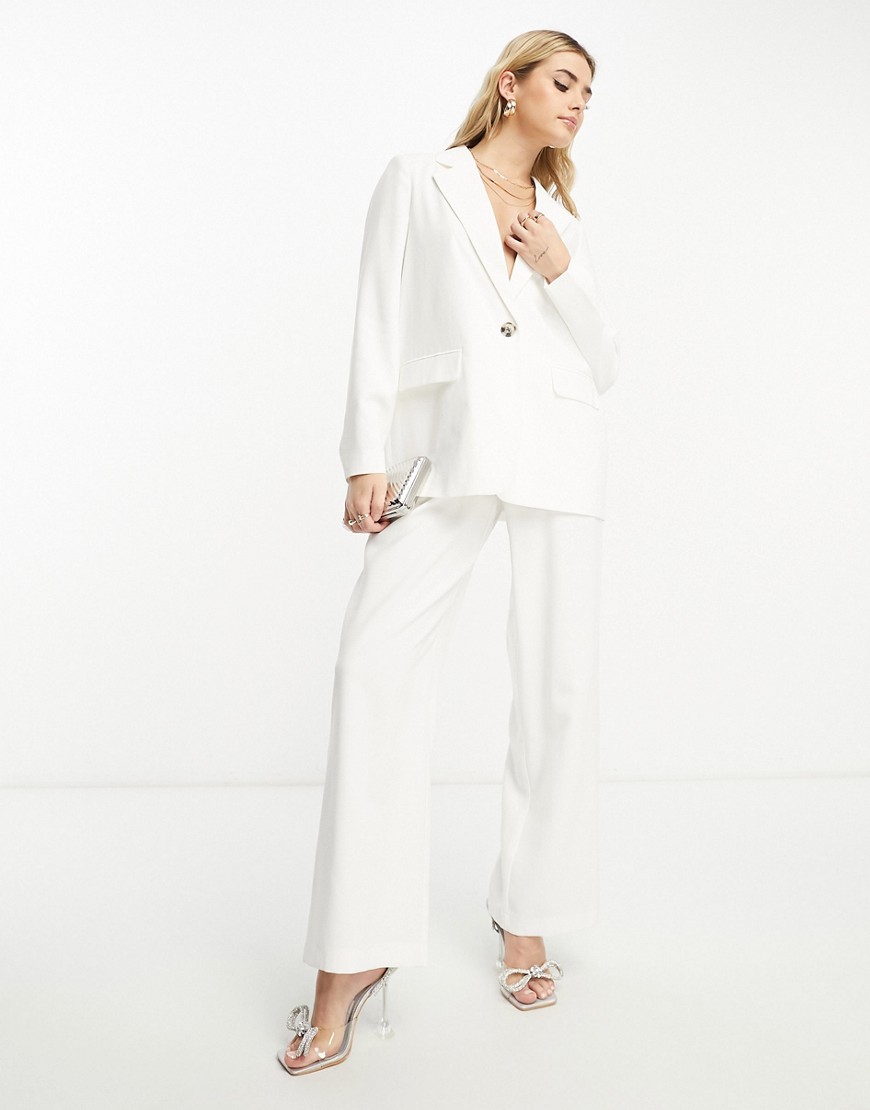 Vero Moda relaxed wide leg pants in white - part of a set