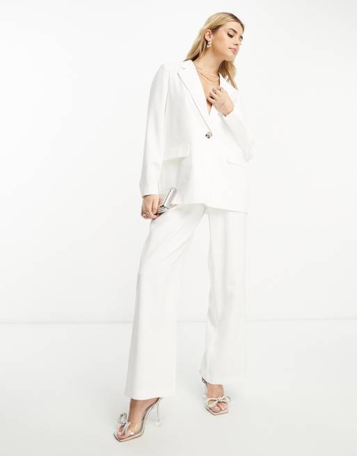 Vero Moda relaxed wide leg pants in white - part of a set | ASOS