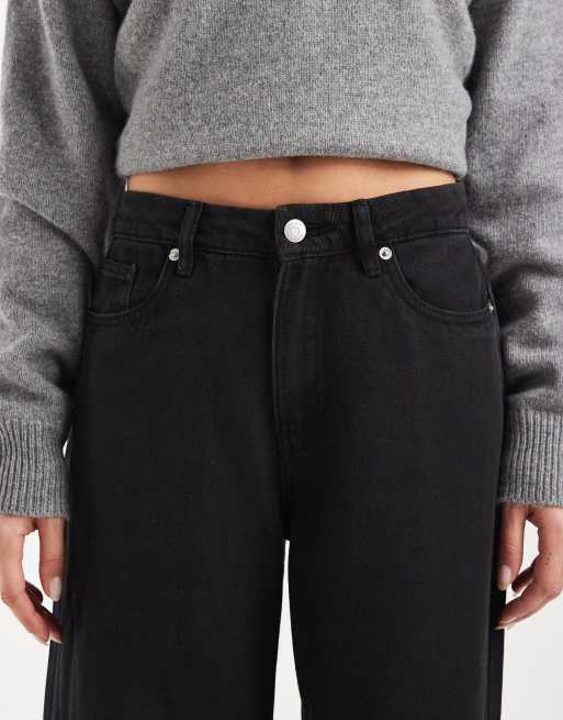 Vero Moda – Remy – Czarne jeansy z szerokimi nogawkami i średnim stanem, 5 z 5