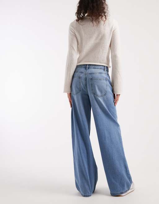 Vero Moda - Remy - Jeans a fondo ampio a vita media blu chiaro, 3 di 5