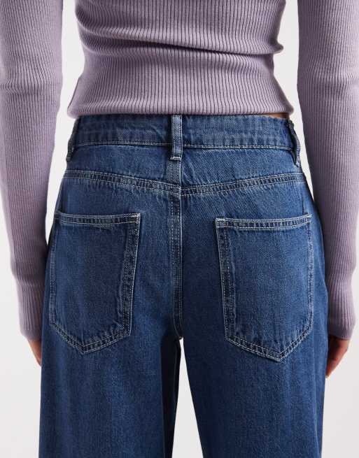 Vero Moda – Remy – Niebieskie jeansy z szerokimi nogawkami i średnim stanem, 5 z 5