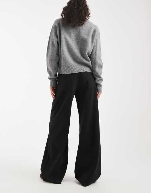 Vero Moda – Remy – Weite Jeans aus schwarzem Denim mit mittelhohem Bund, 2 von 5