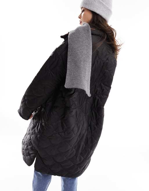 Vero moda padded funnel neck coat sale