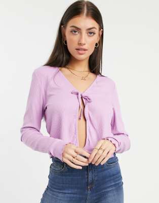 tie in the front cardigan