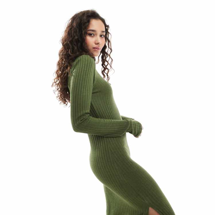 green emerald velvet dress Farm Rio Printed Jersey Midi Dress