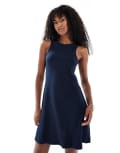 [Vero Moda] Vero Moda ribbed racer mini dress in navy XS navy