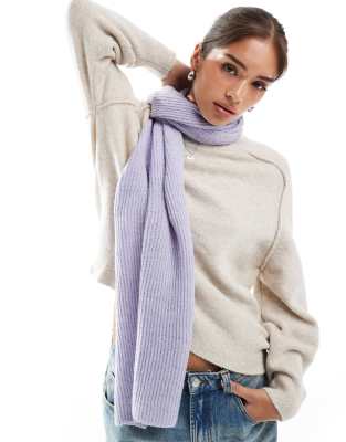 Vero Moda ribbed scarf in lilac-Purple