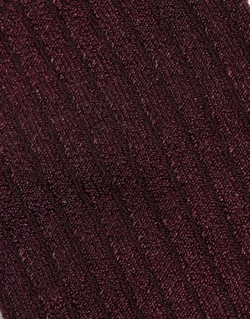 Vero Moda ribbed socks in burgundy, 3 of 3