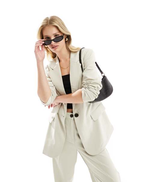 Vero Moda - Rita - Blazer oversize color pietra in coordinato - view 1