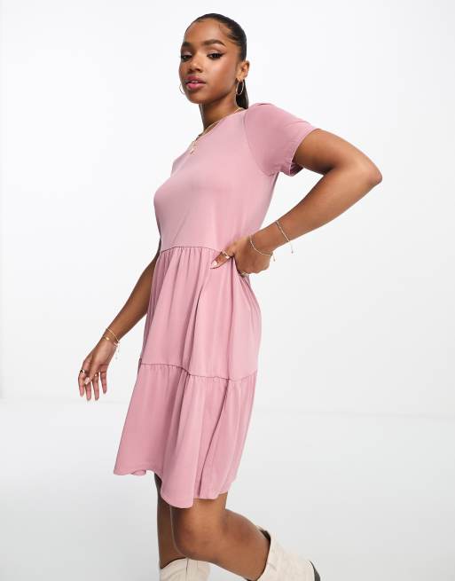 Robe cocktail courte rose poudre hot sale