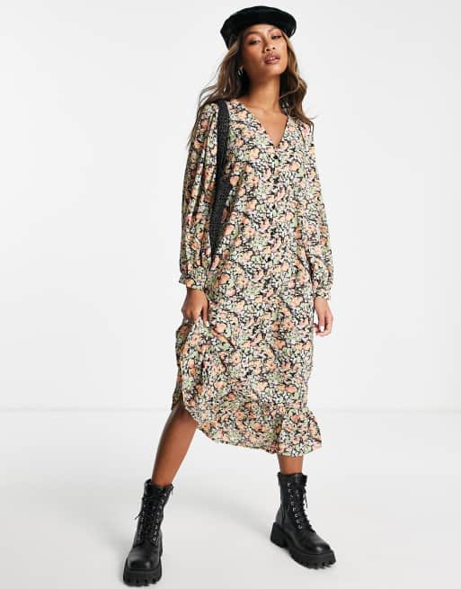 Vero Moda Robe babydoll milongue Imprimé multicolore ASOS