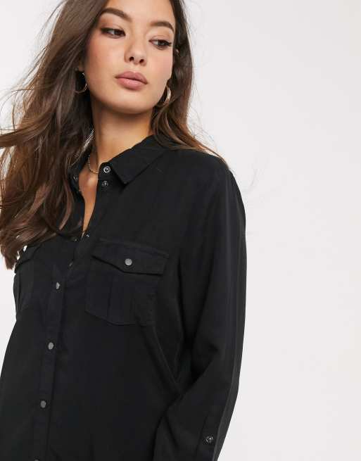 Vero Moda - Robe chemise - Noir, 3 de 4