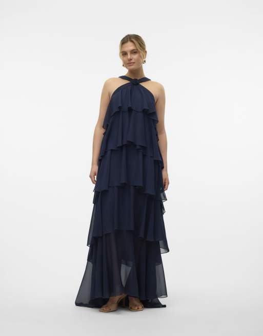Vero Moda - Robe de soirée - Bleu aérien