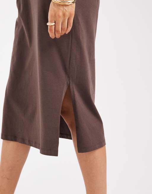 Vero Moda - Robe t-shirt oversize - Chocolat, 3 de 4