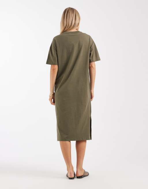 Vero Moda - Robe t-shirt oversize - Vert Kalamata, 2 de 4
