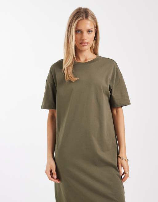 Vero Moda - Robe t-shirt oversize - Vert Kalamata, 4 de 4