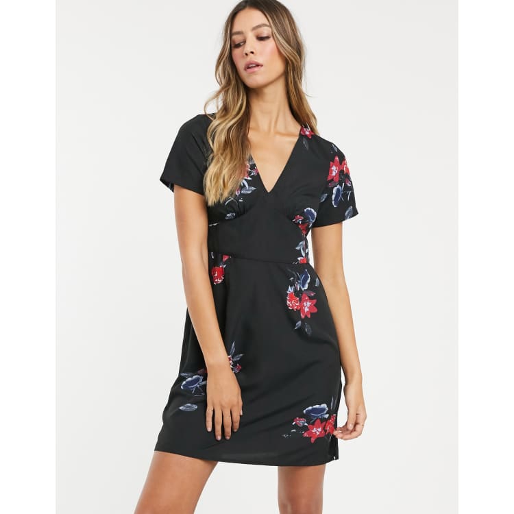 Vero Moda Robe trapeze col V a fleurs ASOS