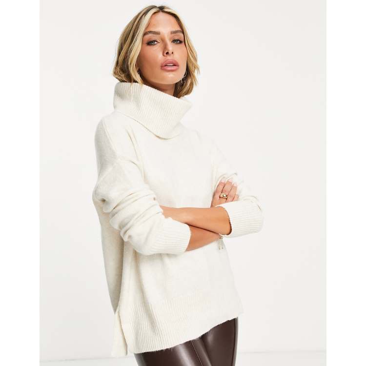 Womens long outlet roll neck jumper