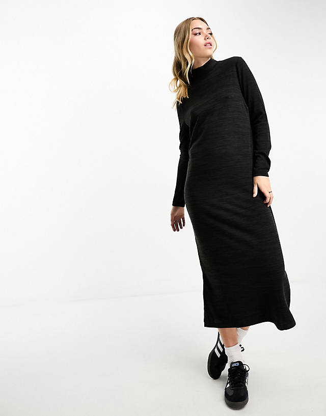 Vero Moda - roll neck knitted maxi dress in black