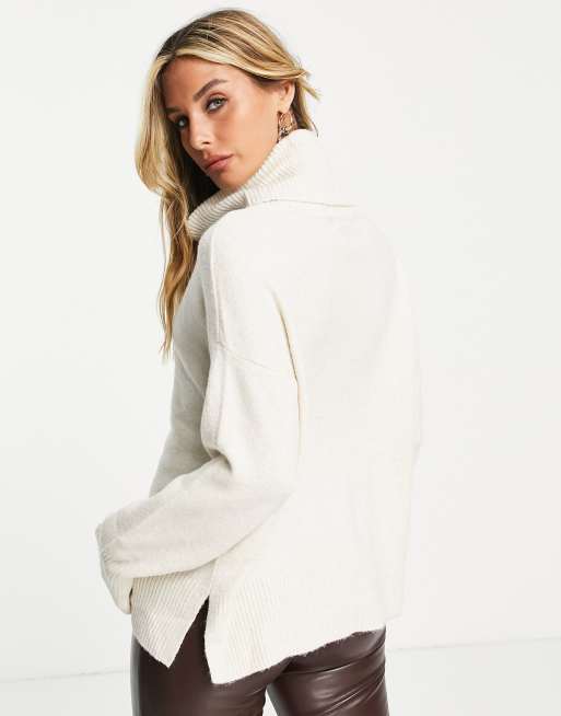 Night Addict Silver Metallic Roll Neck Jumper, $17, Asos