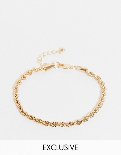 Vero Moda exclusive rope chain bracelet in gold